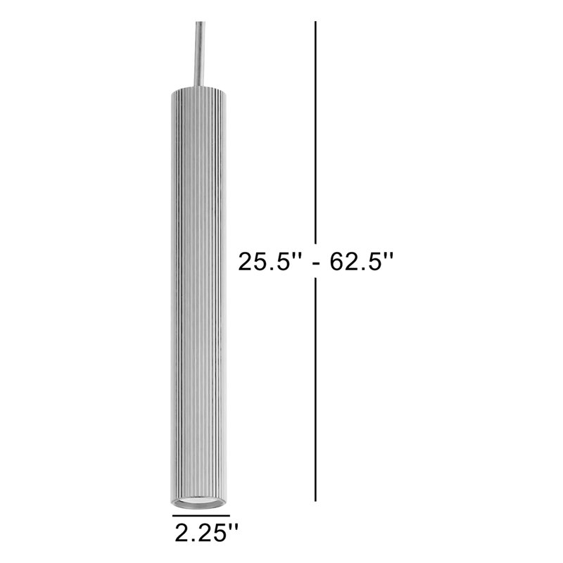 Luminaire suspendu cylindrique à 1 lumière Carpi, Or