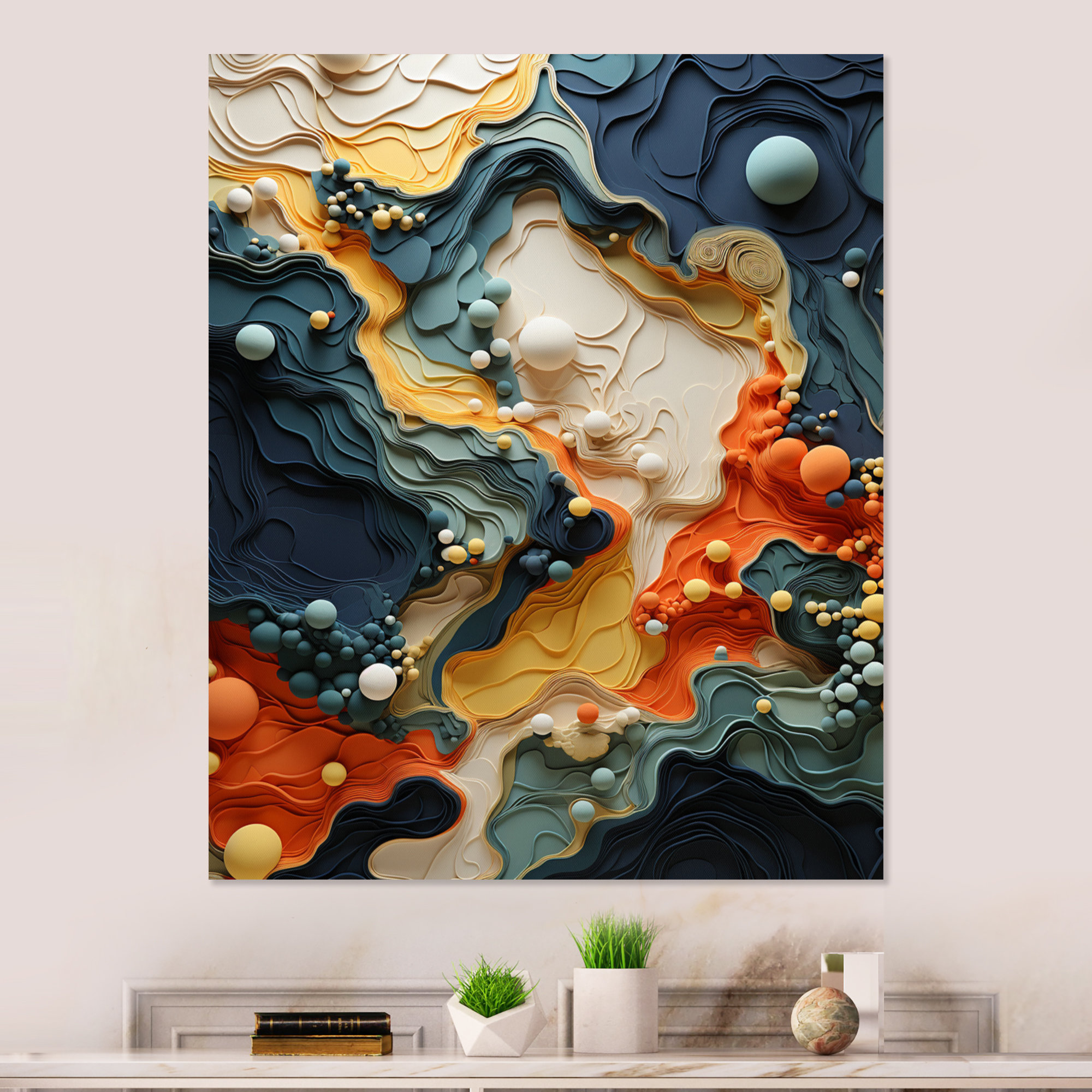 House of Hampton Biomorphism Forms II - Biomorphism Metal Wall Art ...