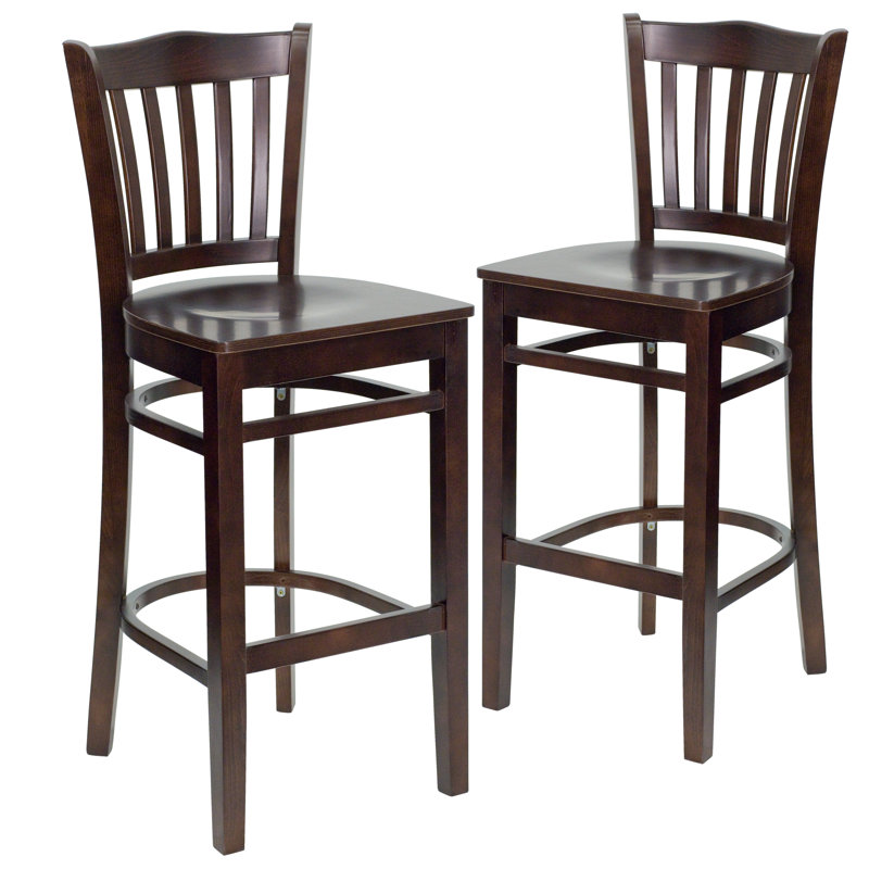 Loughran Solid Wood Counter Stool, Walnut