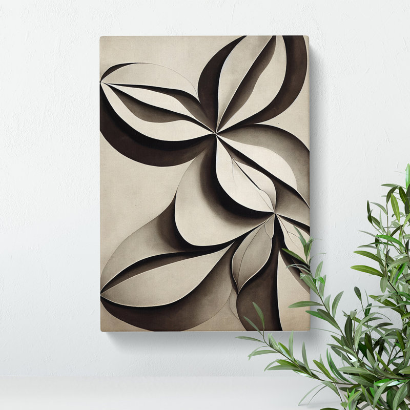 XC1022-1735X Creative Leaves Art Abstract - Wrapped Canvas Print, 50cm H x 35cm W x 3cm D