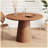 Modern Wooden circular dining table-1033680880