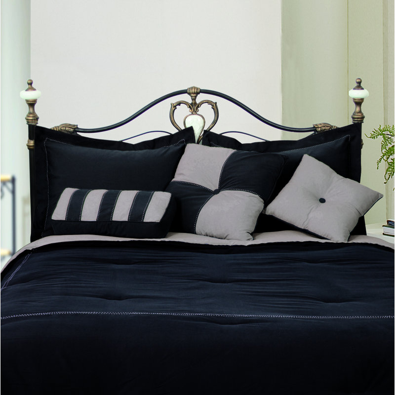  Throw Pillow, Black / Gray