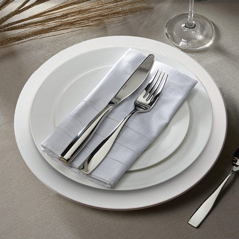 Plat de service rond 13 po, Blanc