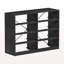 Commode 8 tiroirs avec grands tiroirs en tissu, noir-367015784