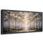 Impression sur toile encadrée, "Golden Light Forest Path Landscape", très grandes photos-126313866-126313865