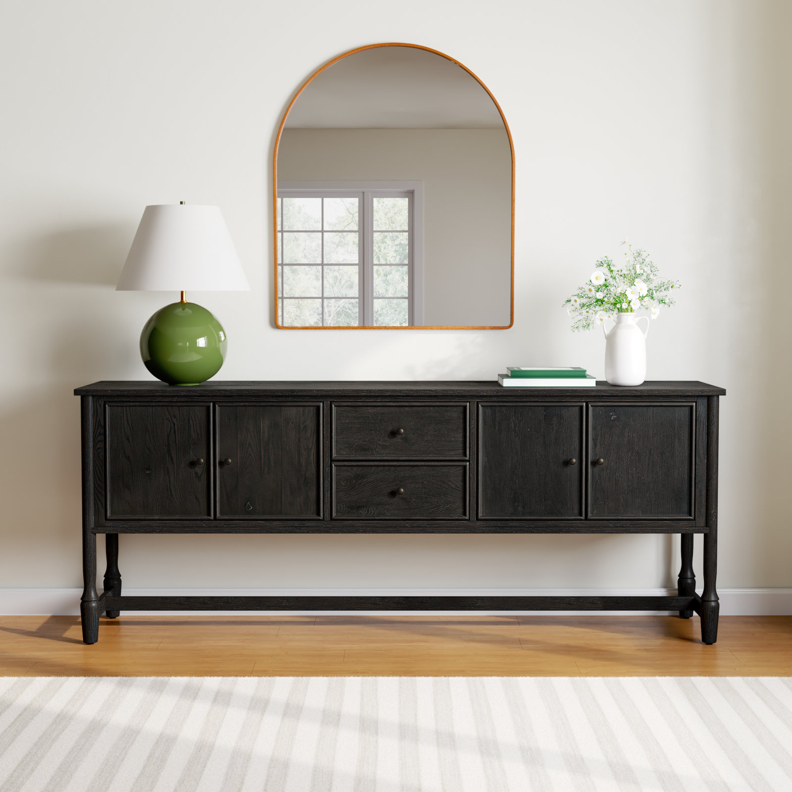 Bari Sideboard, Smoked Black Resawn Oak