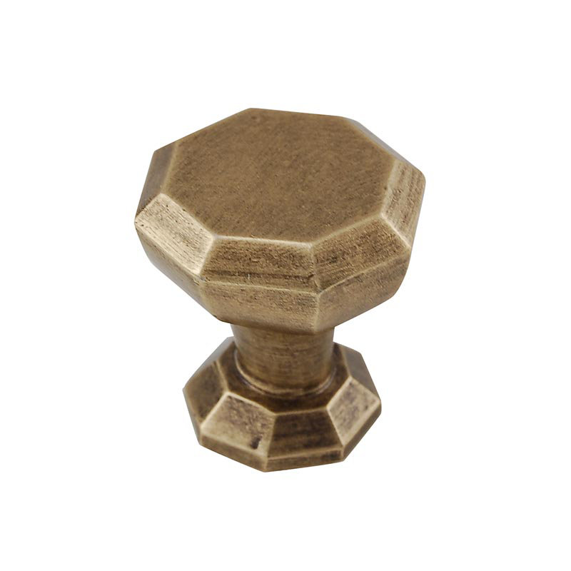 Archimedes Geometric Knob, 0.875" L x 0.875" W, Antique Brass