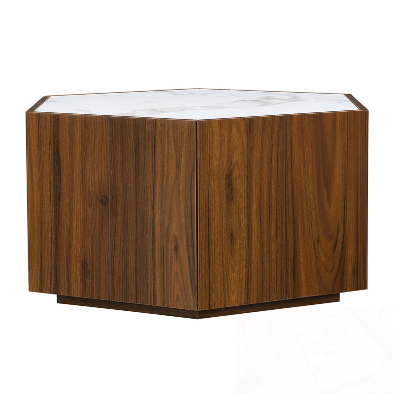 Coffee Table with 2 Hidden Drawers, White