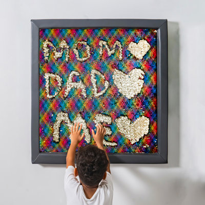 Flip Sequin Sensory Board - Sensory Wall for Kids, Interactive Tactile Educational Tool with Color-Changing Sequin Design for Sensory Rooms, Classrooms & Therapy