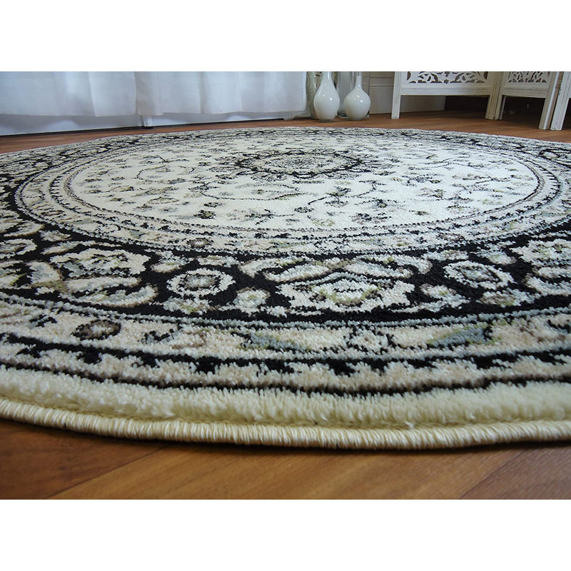 Wool Oriental Indoor / Outdoor Rug, Round 5'