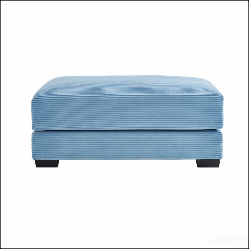 Repose-pieds en velours côtelé de 28 pouces avec accoudoirs épais et dossier ergonomique pour plus de confort et de soutien