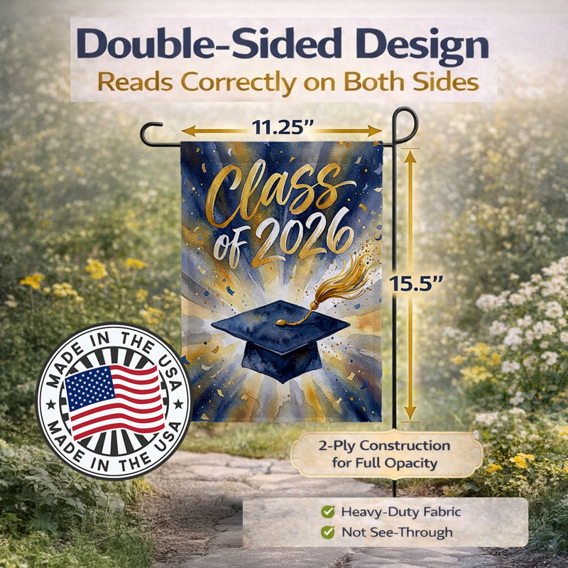 Class of 2026 Graduation Art Garden Flag, Garden Size, Class of 2026