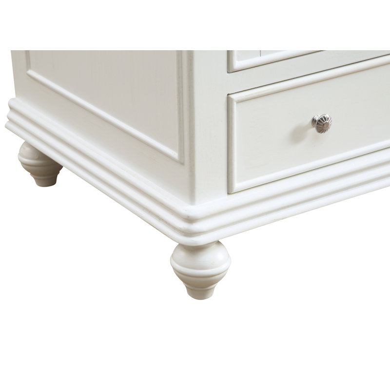 Otto 30'' Single Bathroom Vanity with Top, Antique White, Ivory White