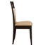 Chaises d'appoint Cappuccino (2), revêtement beige, chaises rembourrées 2 pièces Comfort, finition cappuccino, zone gracieuse