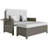 130cm Wide Outdoor Rectangle Patio Sectional Set with Cushions