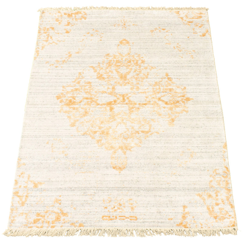 Alisha-Mae Viscose Oriental Indoor Rug, Rectangle 4' x 5'9"
