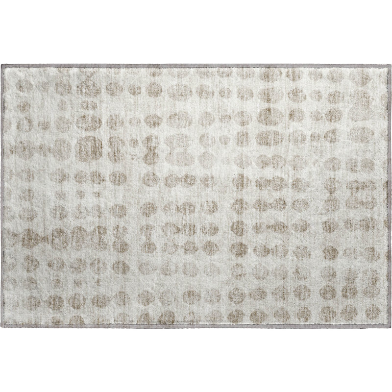 Tapis ivoire Prisco lavable à la machine de qualité supérieure, Rectangle 1 pi 8 po x 2 pi 6 po