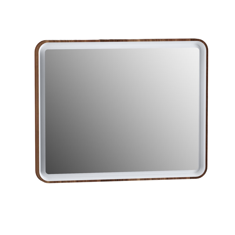Mocca Glass Flat Wall Mirror, 62cm H x 77cm W, Purple Plum