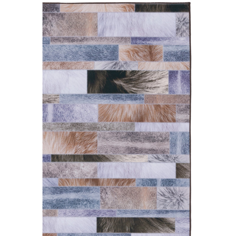 Chanais Performance Machine Washable Animal Print Rug, Rectangle 8' x 10'