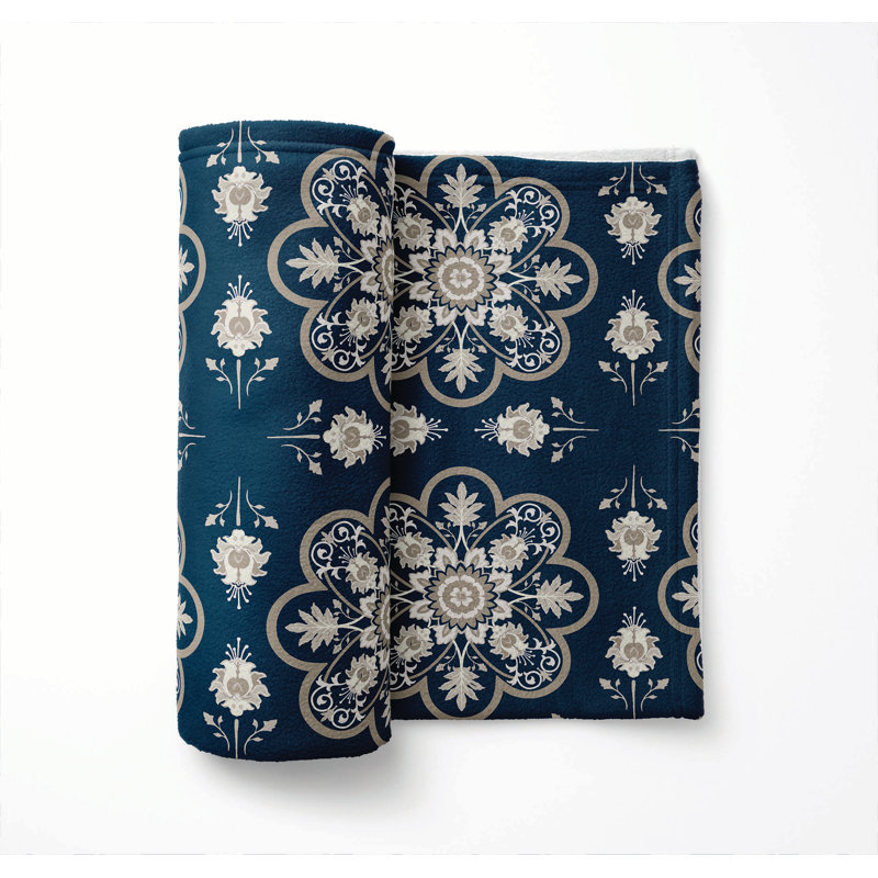 Skye Ultra Plush Velveteen Fleece Blanket, Blue, 60" L x 50" W