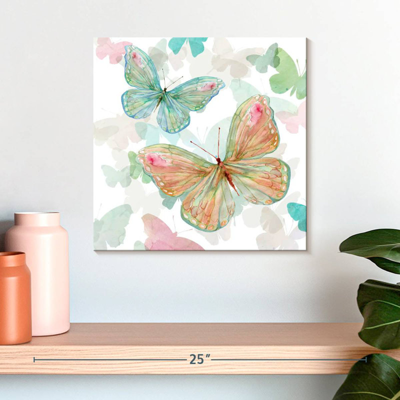 Asbury Garden Butterflies II, H 16 po x l 16 po