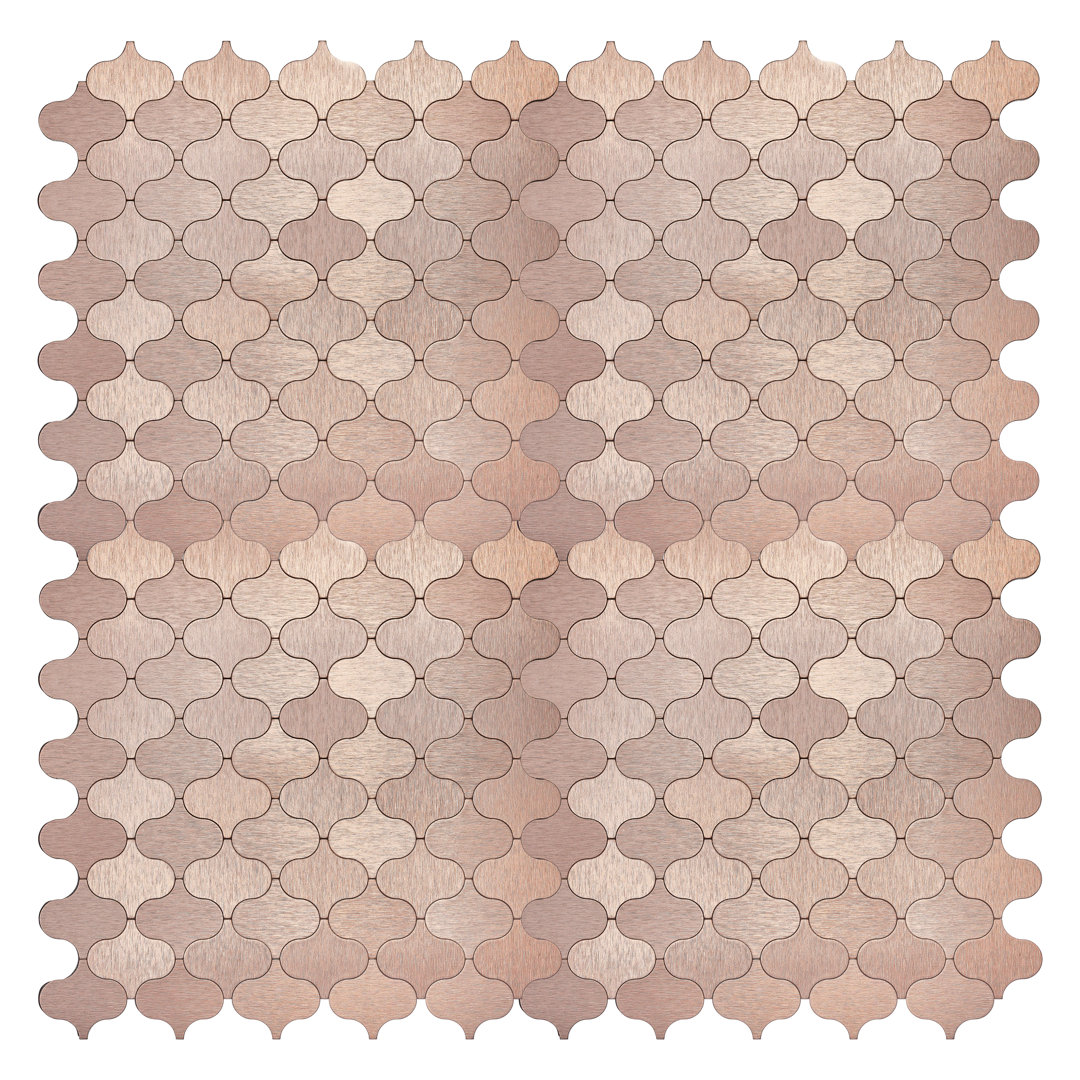 1.96'' W x 1.77'' L Aluminum Peel and Stick Mosaic Tile Avant Decor