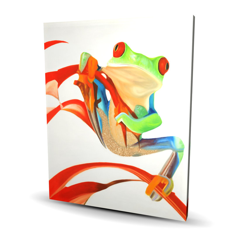 Grenouille aux yeux rouges - Toile de salon verte pour la décoration intérieure