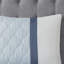 Collection d'édredon très grand lit, bleu, coussins de broderie, lavable à la machine, froissé-131527085