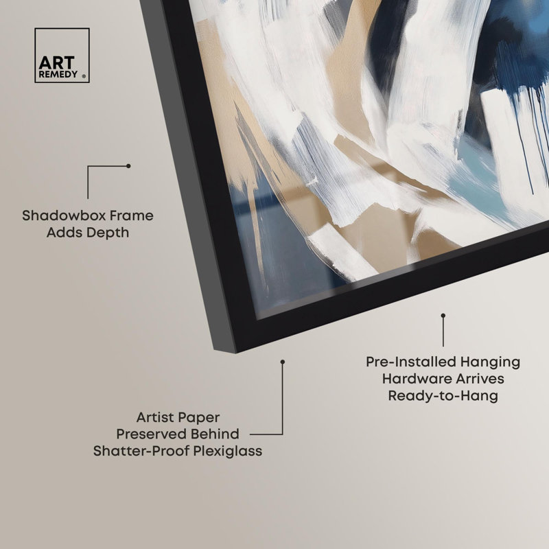 Décoration murale moderne Golden Vortex II Shadowbox par Art Remedy, H 21 po x l 21 po, Noir