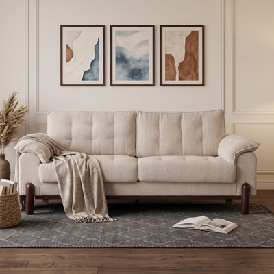 Modern Upholstered Three Seat Sofa