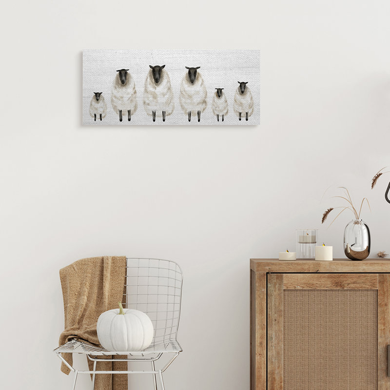 Motif de planche blanche moelleux, Toile tendue, H 10 po x l 24 po
