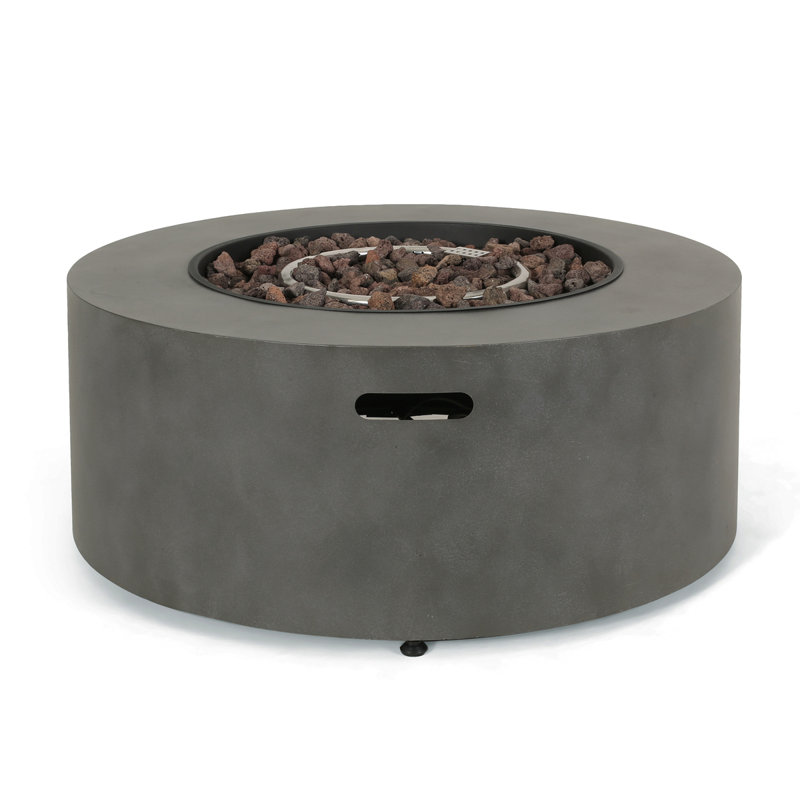 WELLINGTON ROUND IRON FIRE PIT -40,000 BTU,TANK OUTSIDE
