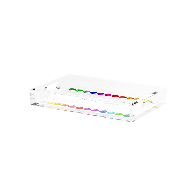 Acrylic Decorative Tray, 12.5"W x 7.75"D x 2"H