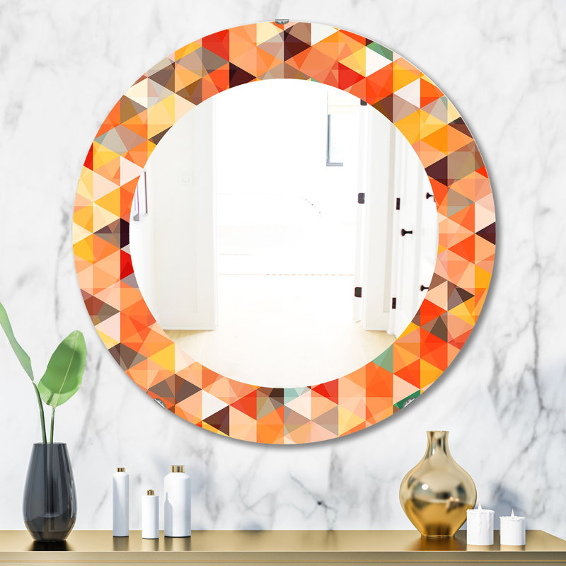 Mosaic Pattern - Modern Mirror, 31.5" H x 31.5" W, Geometric