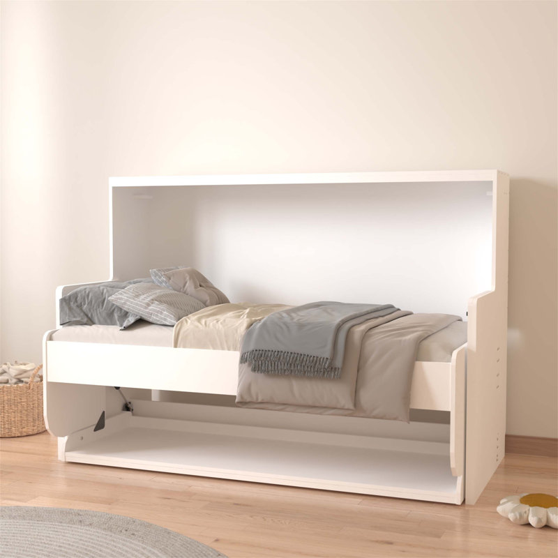 Lit extra-long simple pliable avec bureau intégré, une solution multifonctionnelle pour économiser de l'espace et une vie confortable