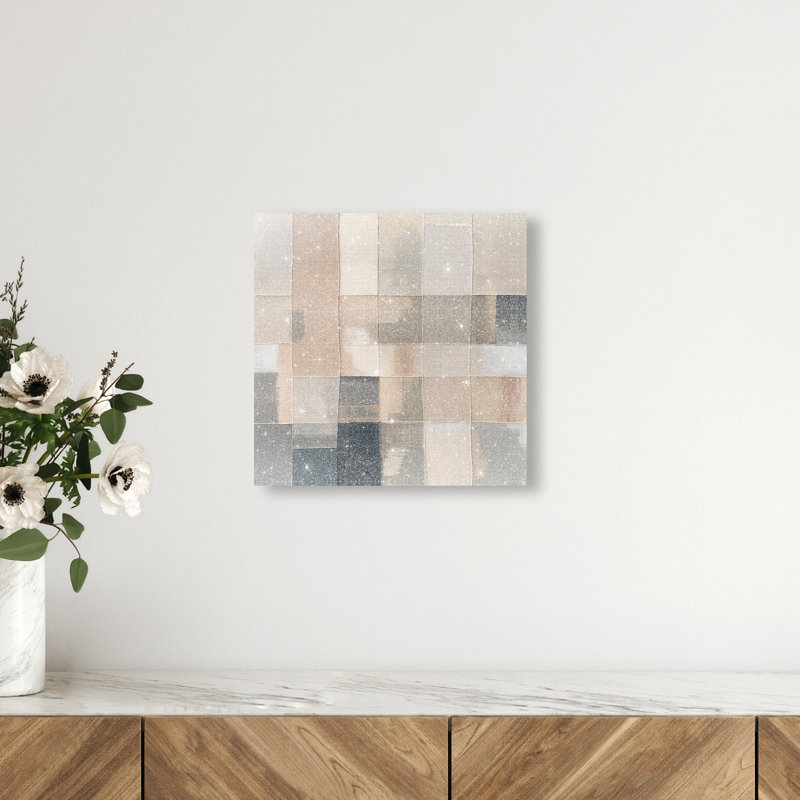 Boxed in Ebony I Canvas Abstract Print by Oliver Gal, Black Frame, 12 x 12, 12"H x 12"W, Canvas Unframed
