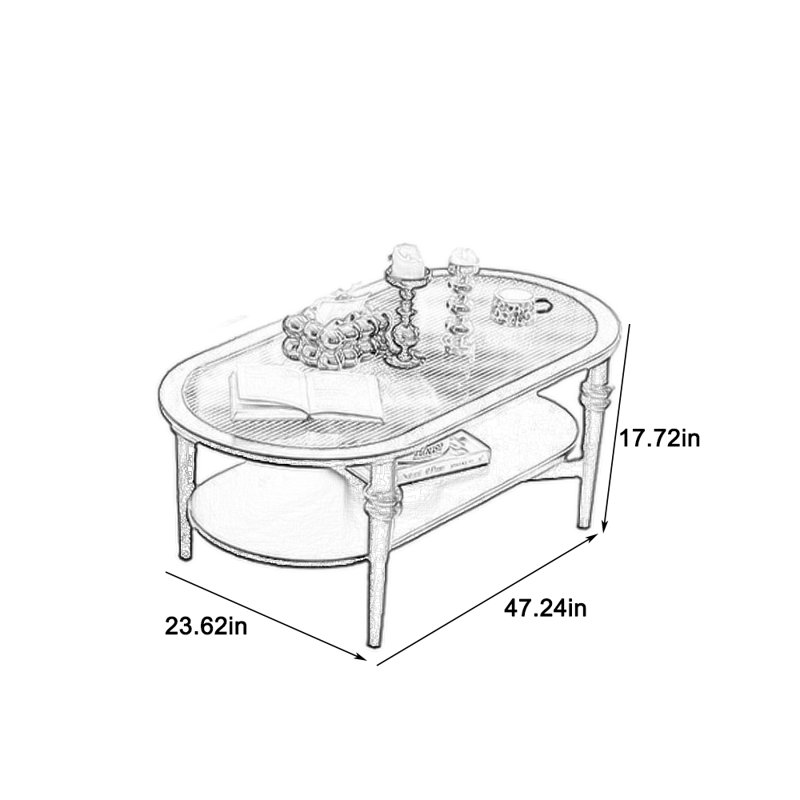Grande table basse lisse