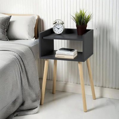 40cm W Solid Wood Bedside Table