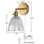 Applique murale 1 lumière en laiton brossé pour salle de bain