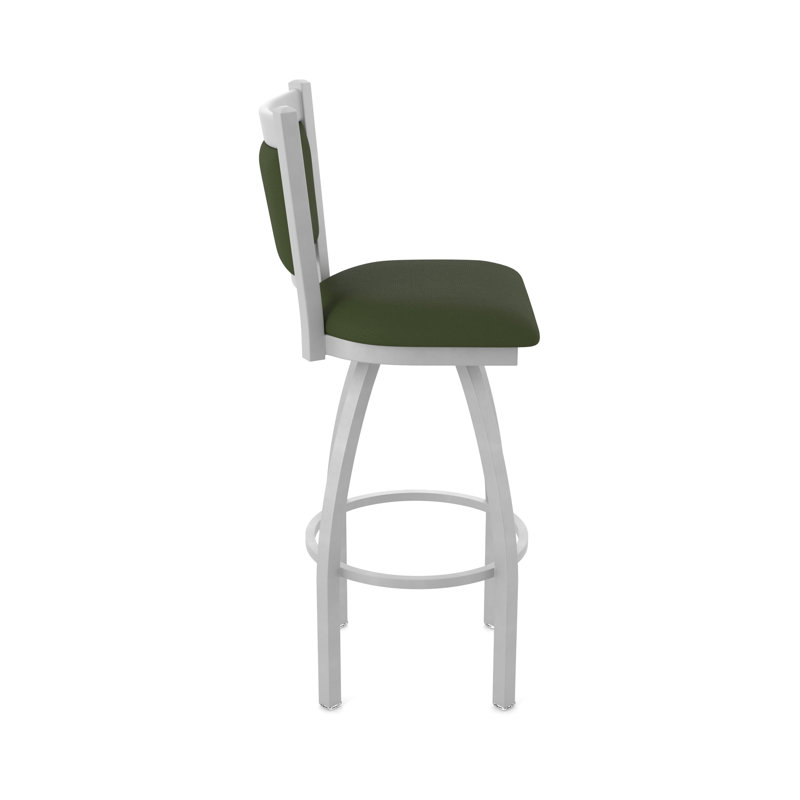 Tabouret pivotant Hadleigh, Tabouret de comptoir (siège d'une hauteur de 25 p, Vinyle - pin Canter, Nickel anodisé