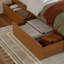 Lit plateforme en bois massif avec pied de lit et tiroirs de rangement Nantucket-96140421-96140420