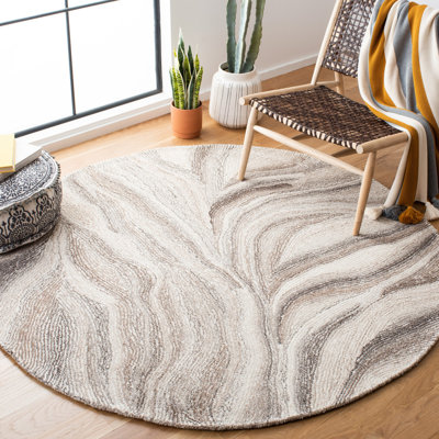 Tapis en laine et coton touffetés à la main Rackley