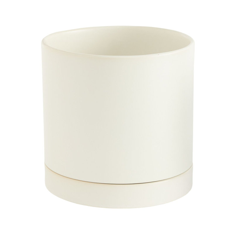 Jardinières en pot, Blanc, H 7 po x l 7 po x P 7 po