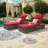 2 Pieces Outdoor Chaise Lounge Chair with Adjustable Backrest-1989516068