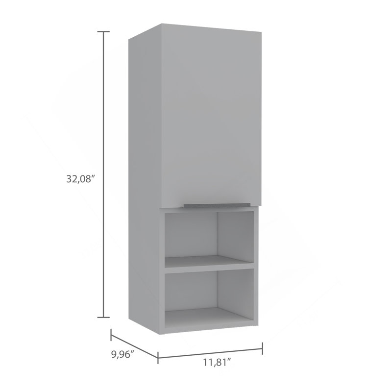 Kingston Rectangle 2-Shelf Medicine Cabinet  White, White