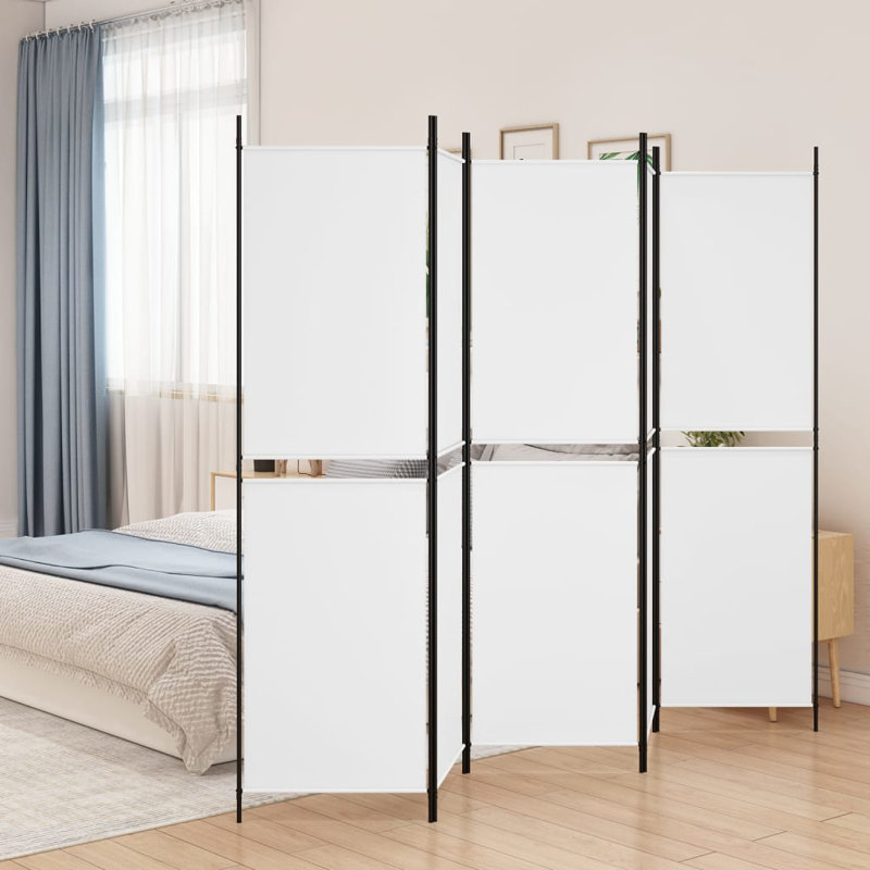 Cloison pliante Rikkea, Blanc, 5, H 78,7 po x l 98,4 po