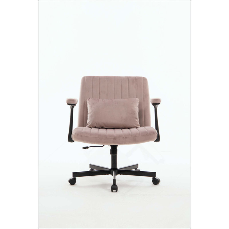Fauteuil de bureau Velvet Criss Cross, Rose