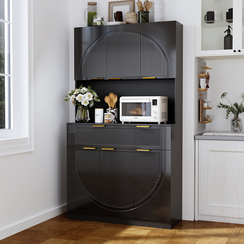 Armoire de cuisine avec tiroirs, portes et station de charge intégrée pour les espaces de vie modernes