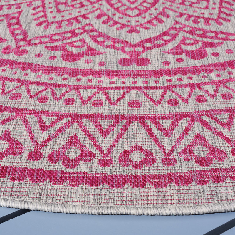 Tapis d'intérieur / extérieur Amedee Performance, Rond 6 pi 7 po