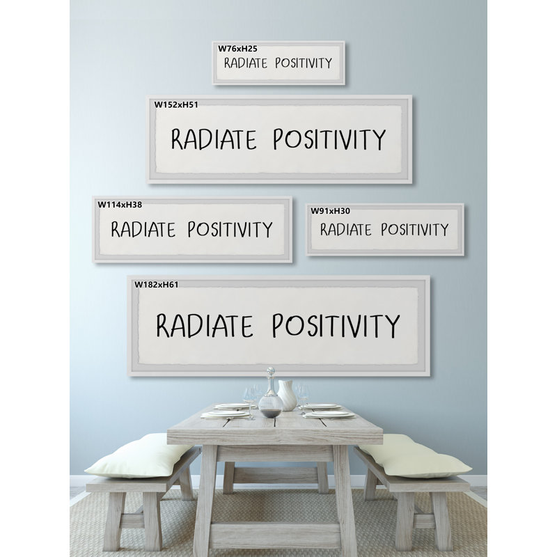 Power Of Positivity by Marmont Hill - Single Picture Frame Painting, 38cm H x 114cm W x 3.81cm D
